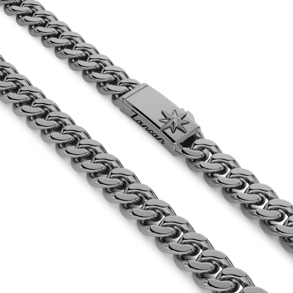 Zancan silver curb chain...