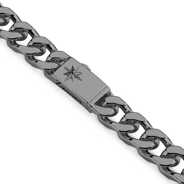 Zancan silver curb chain...