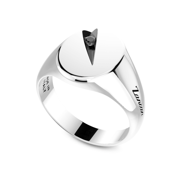 Zancan silver chevalier ring.