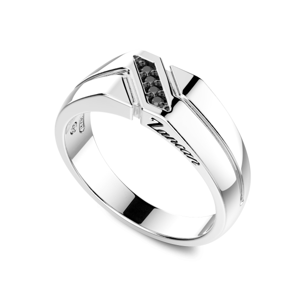 Zancan silver chevalier ring.