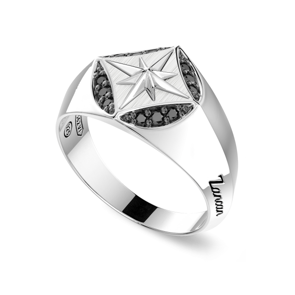 Zancan silver chevalier ring.