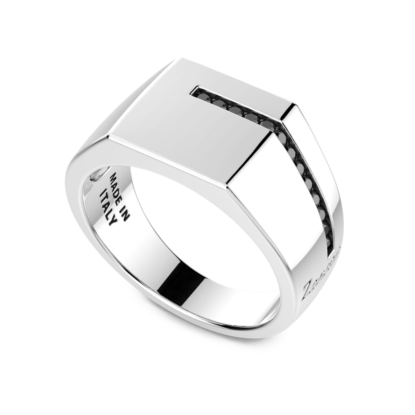 Zancan silver chevalier ring.