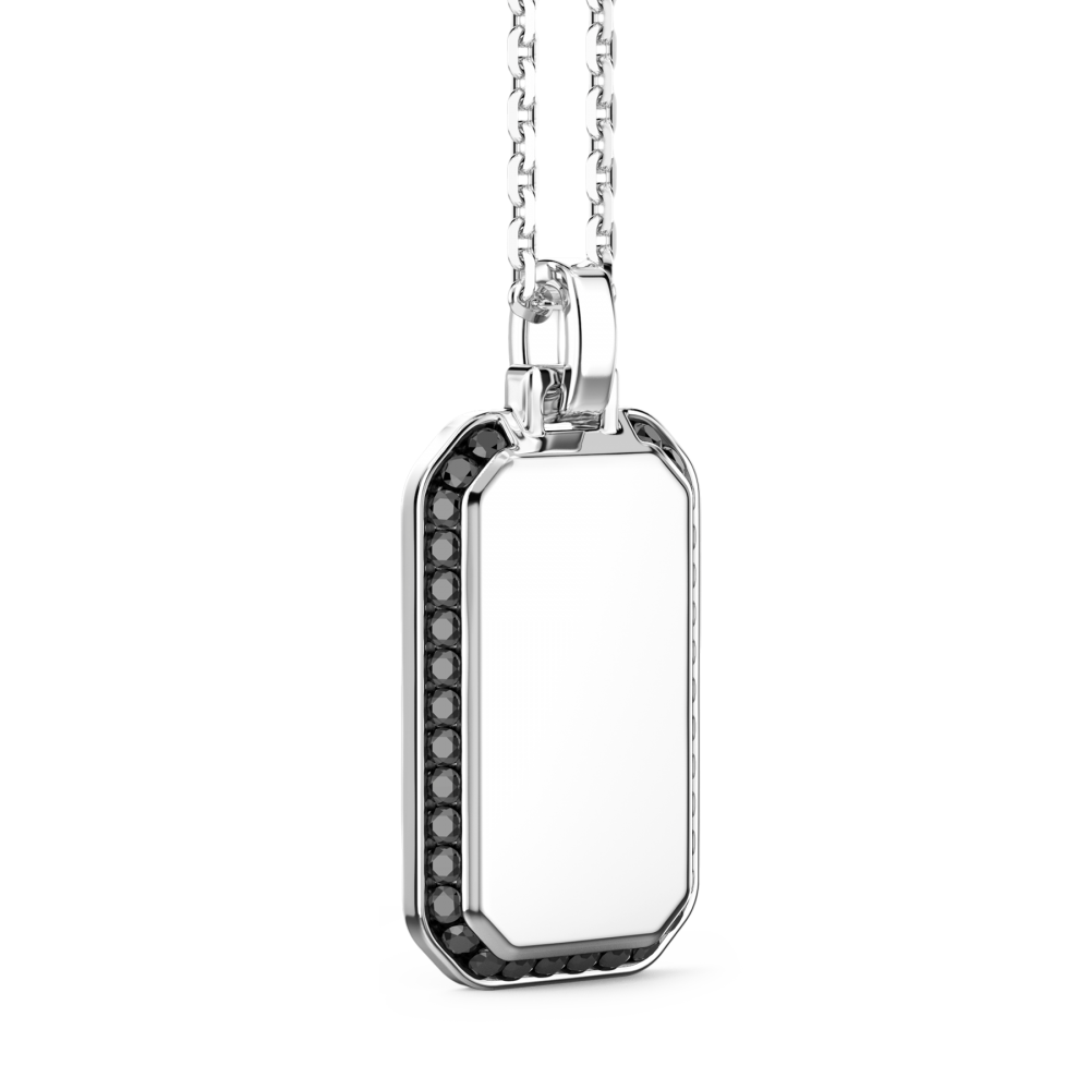 Collana Zancan in argento con pendete a targa.