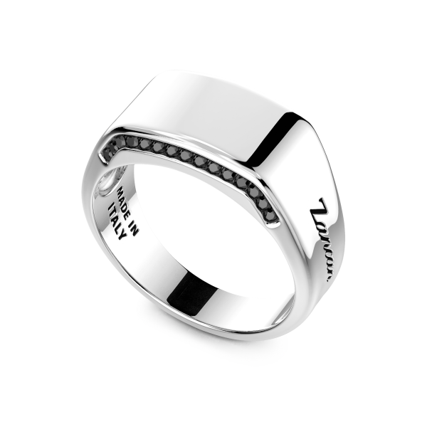 Zancan silver chevalier ring.