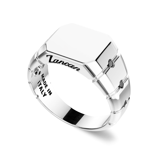 Zancan silver chevalier ring.