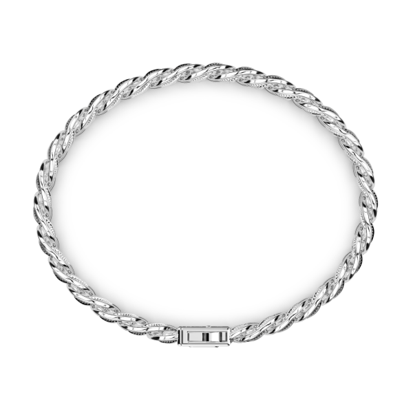 Zancan silver curb chain...