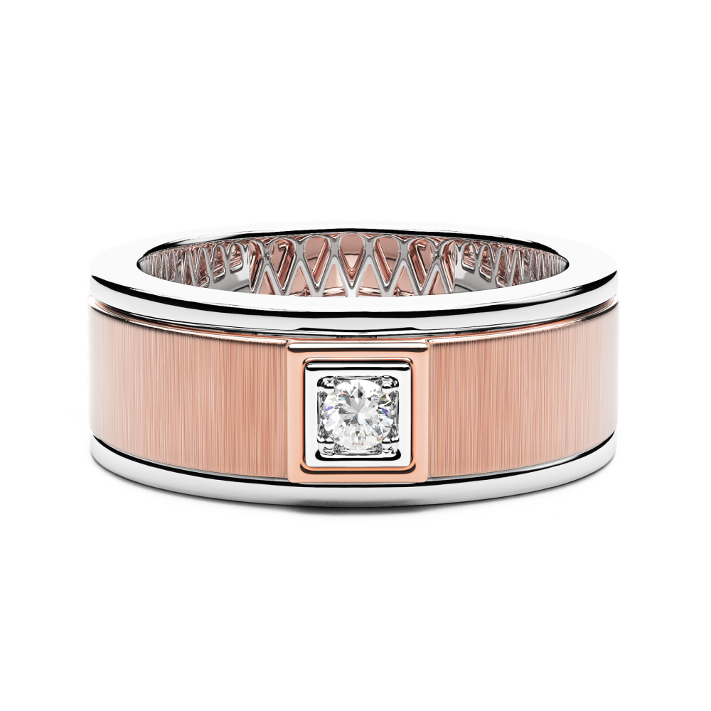 Anello Zancan in oro 18kt con diamante solitario.