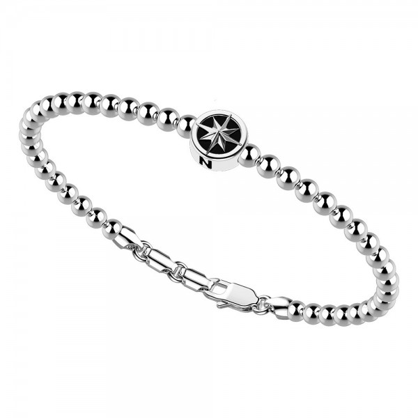 Bracciale con sfere in argento e stella.