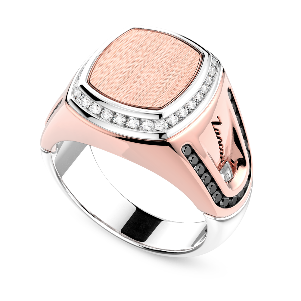 Anello Zancan in oro 18kt con diamanti.