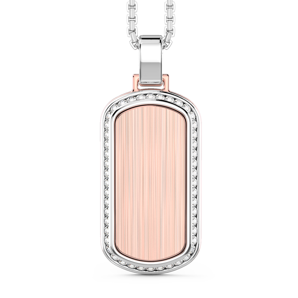 Zancan-Halskette aus 18 Karat Gold und Diamanten mit Plattenanhänger.