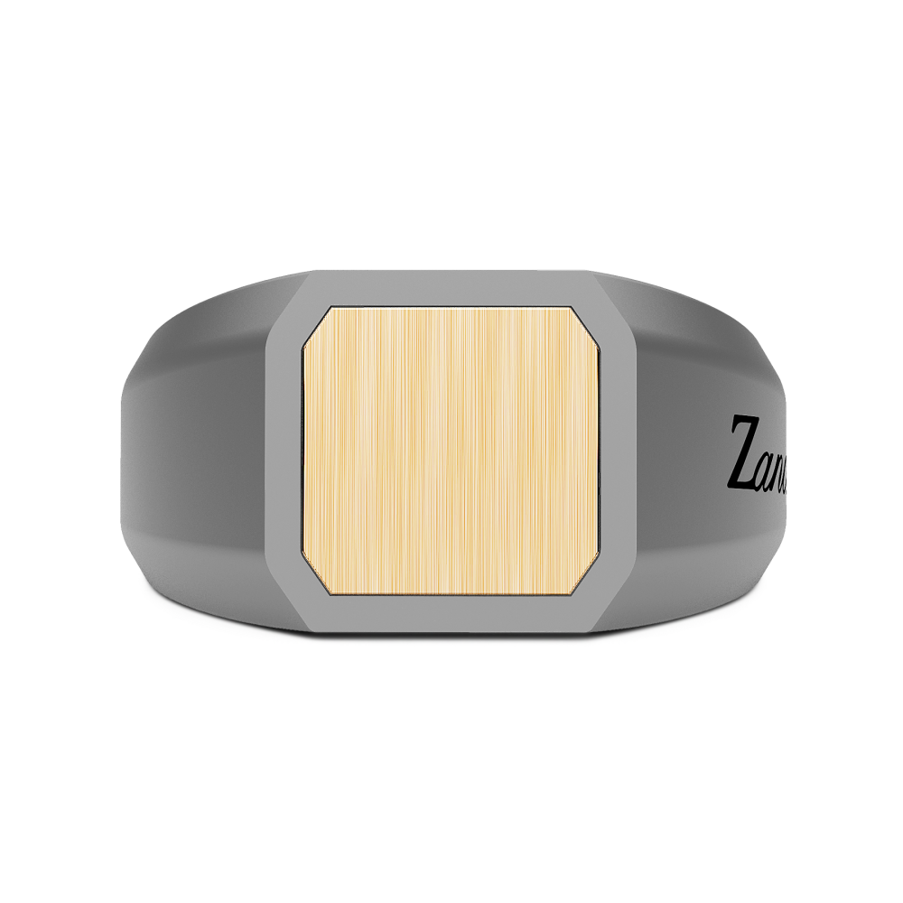 Anello Zancan in titanio e oro 18kt.