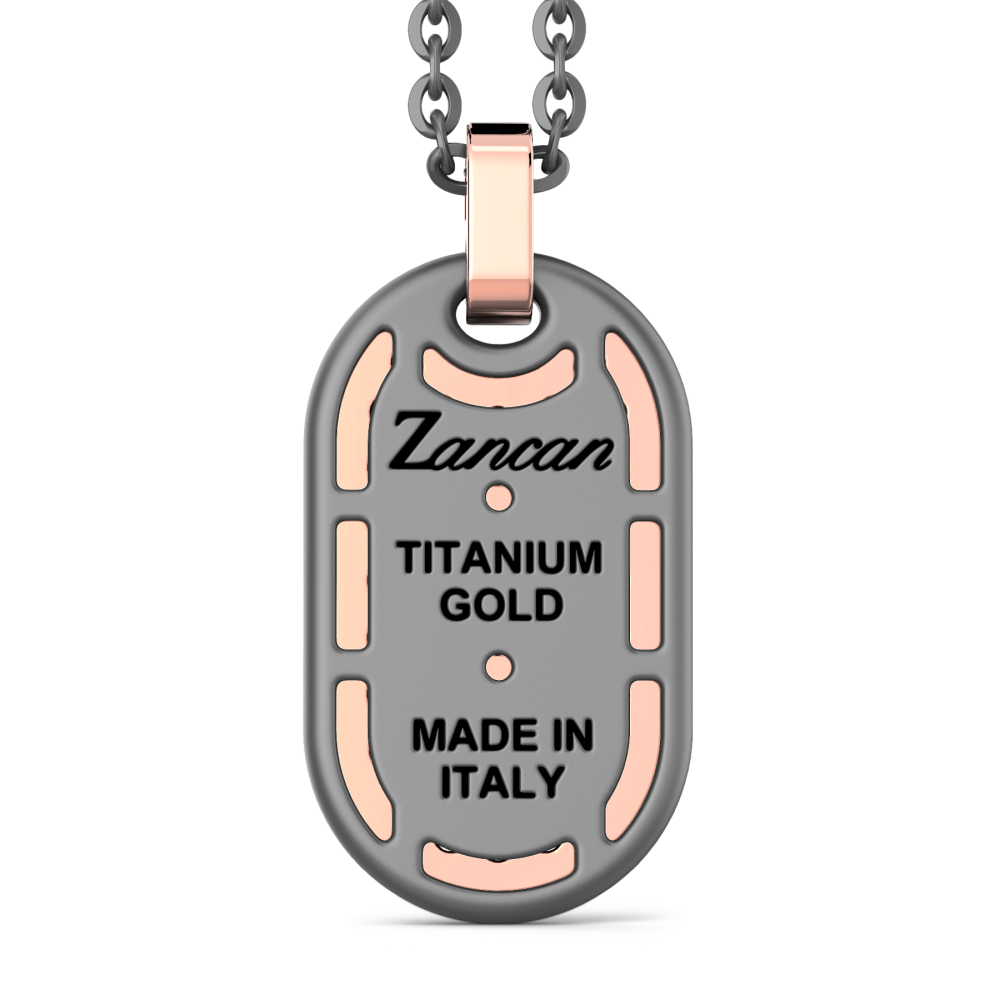 Collana Zancan in Titanio, Oro 18kt e diamanti.