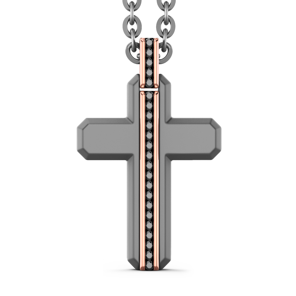 Collier Zancan en Titane, Or 18kt & Diamants