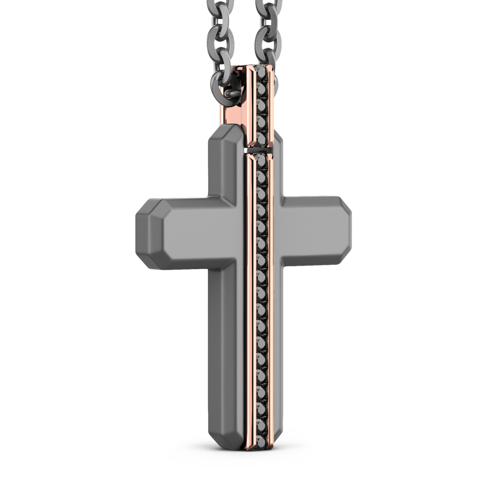 Collier Zancan en Titane, Or 18kt & Diamants