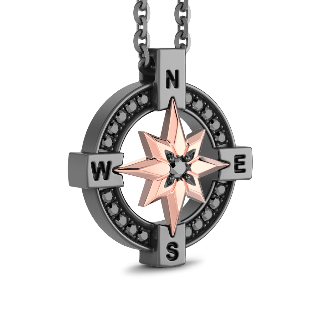 Collier Zancan en Titane, Or 18kt & Diamants