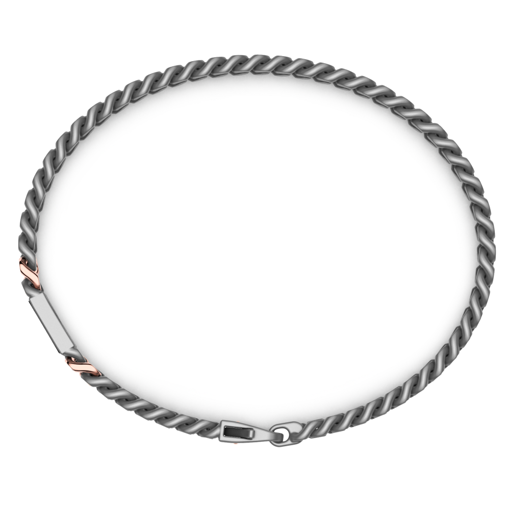 Pulsera Zancan de Titanio y Oro 18kt