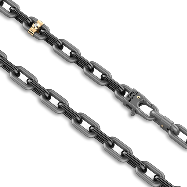 Catena Zancan in titanio, ceramica e oro 18kt