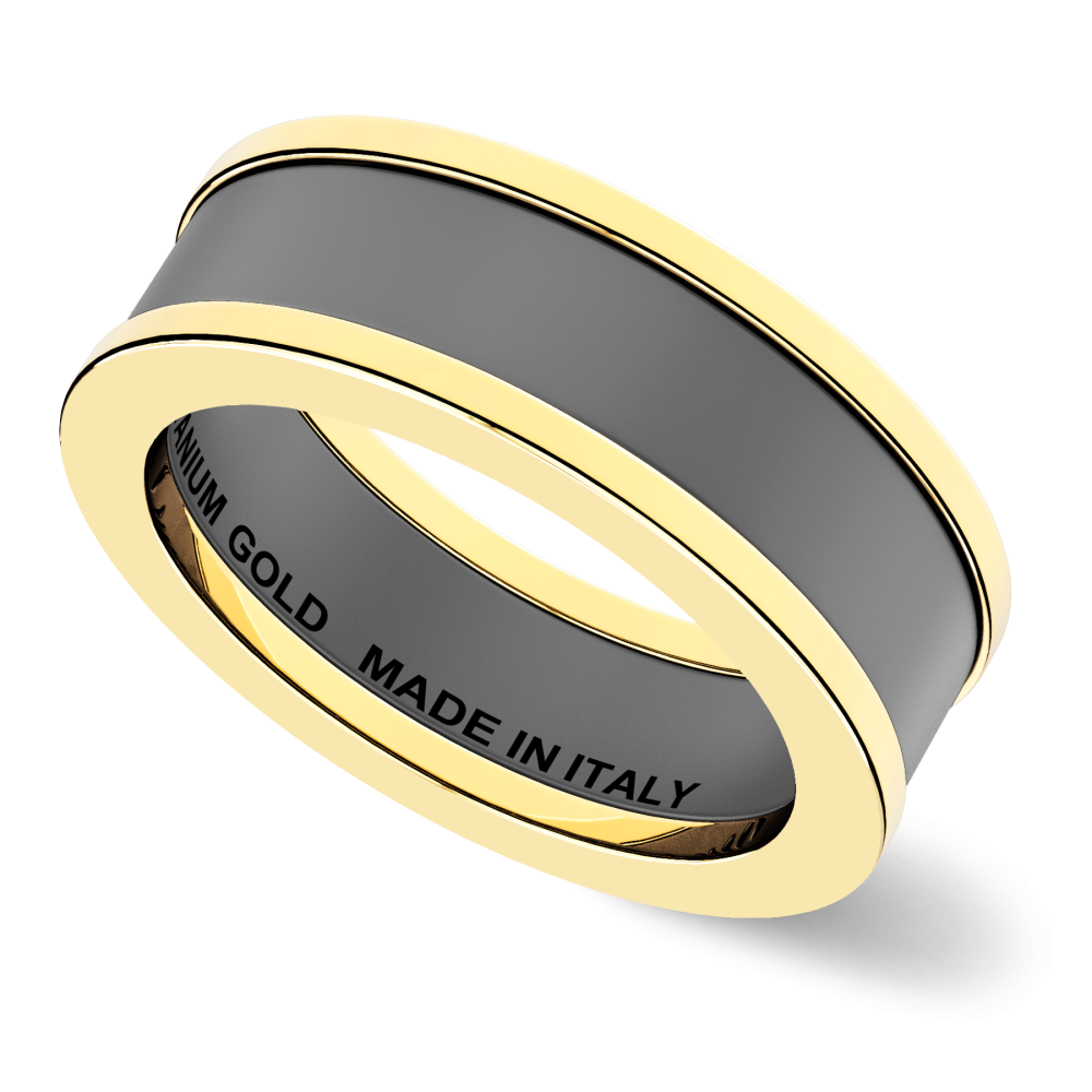 Anello Zancan in titanio e oro 18kt