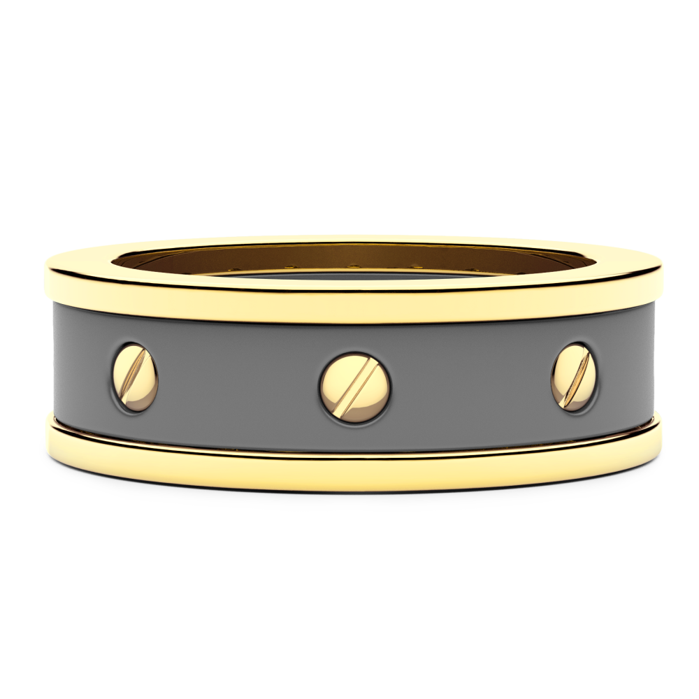 Anello Zancan in titanio e oro 18kt