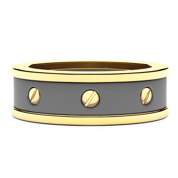 Anello Zancan in titanio e...