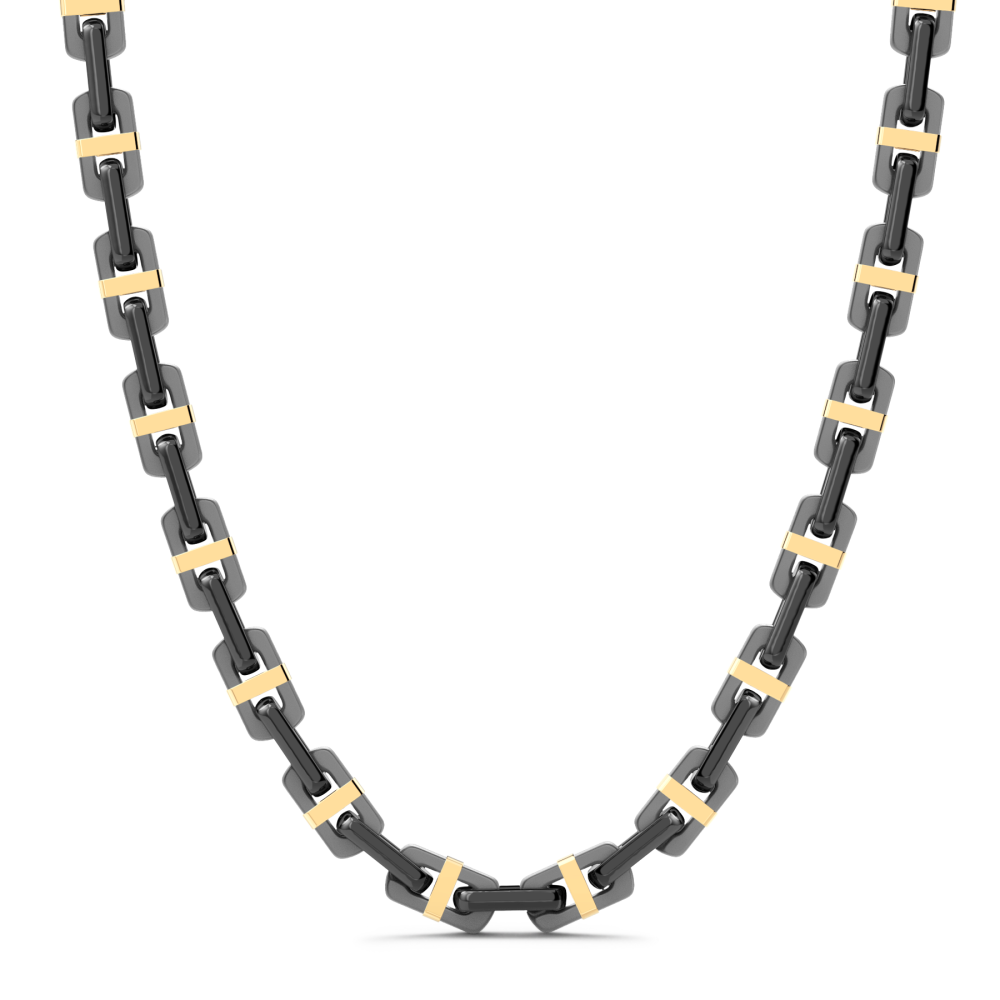 Catena Zancan in titanio, ceramica e oro 18kt