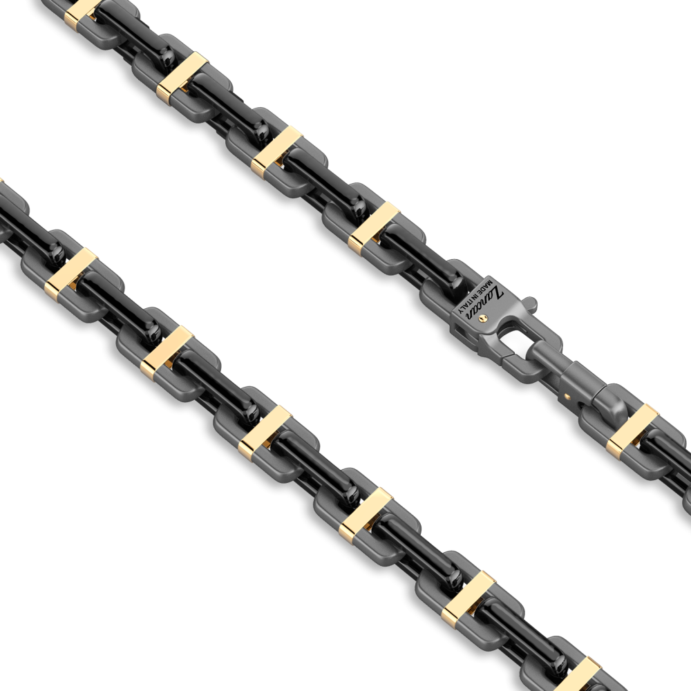 Catena Zancan in titanio, ceramica e oro 18kt