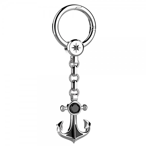 Silver keyholder with anchor