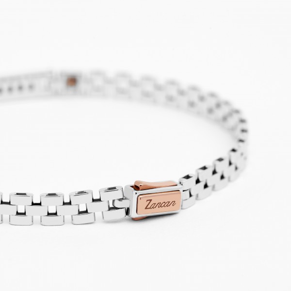 Men's bracelet in white gold.