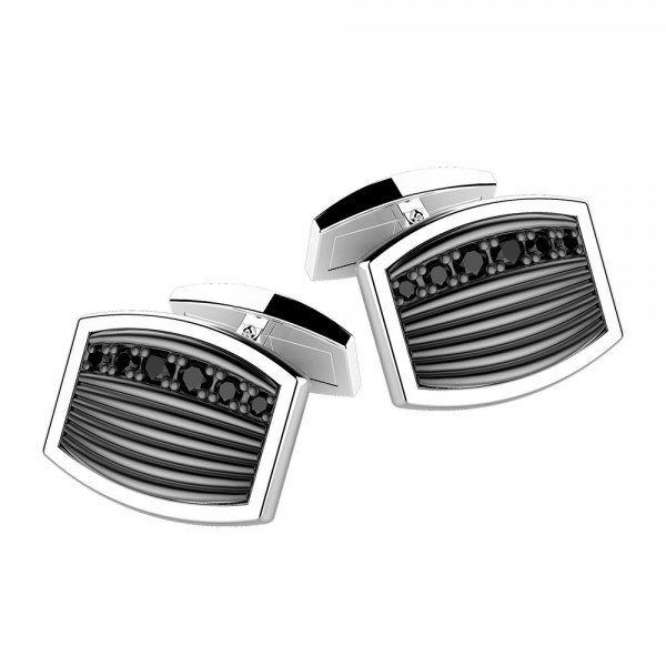 Silver cufflinks.