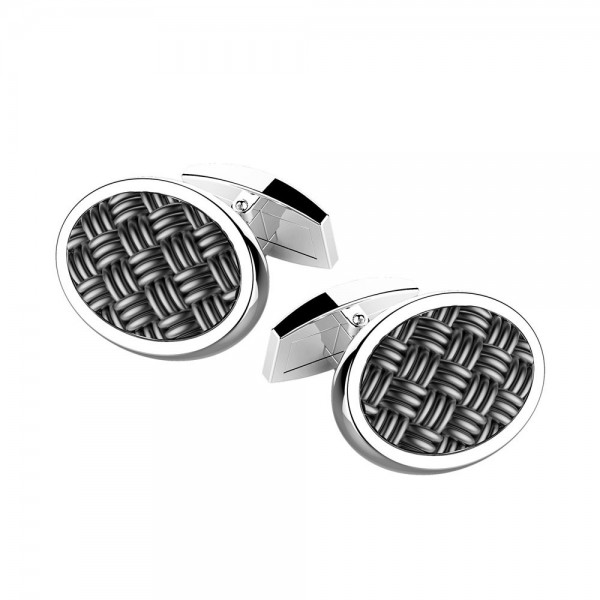 Silver cufflinks.