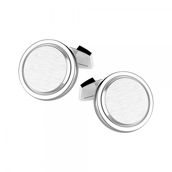 Silver cufflinks.