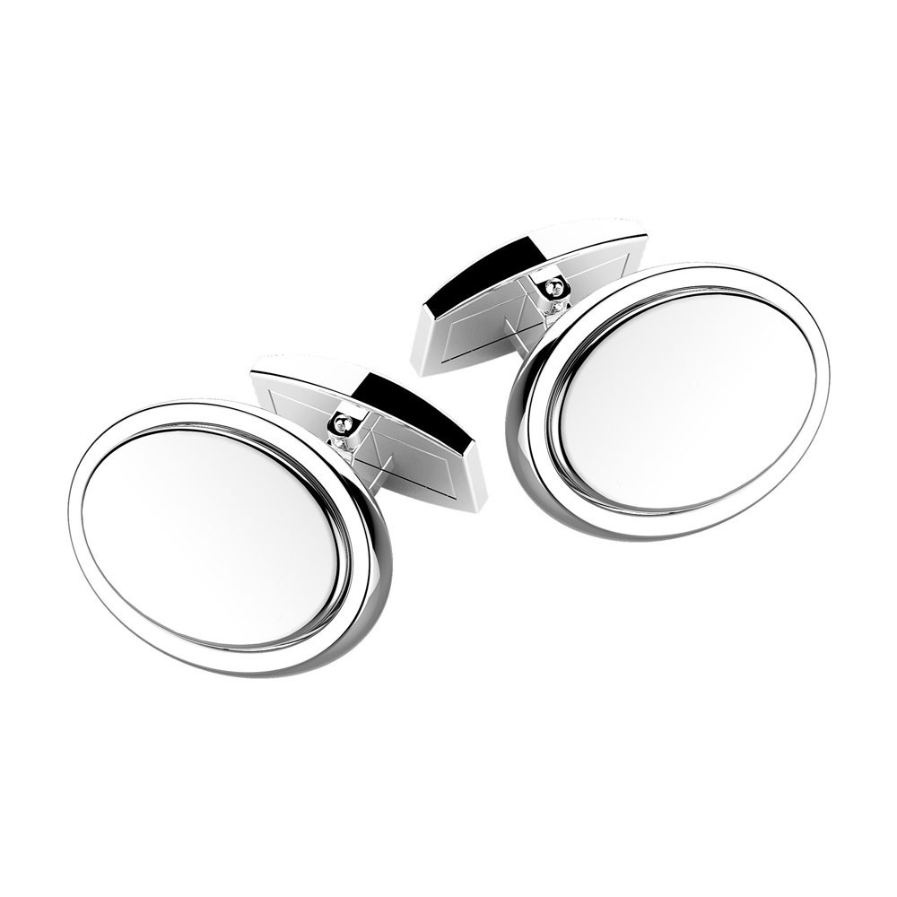 Silver cufflinks.