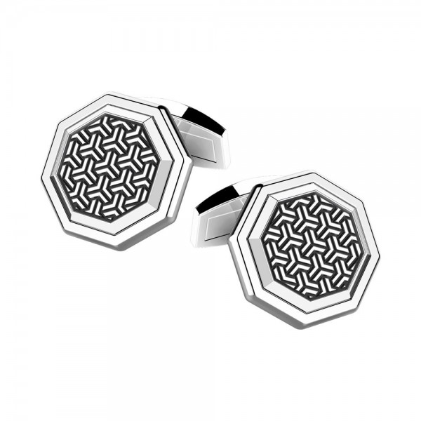 Silver cufflinks.