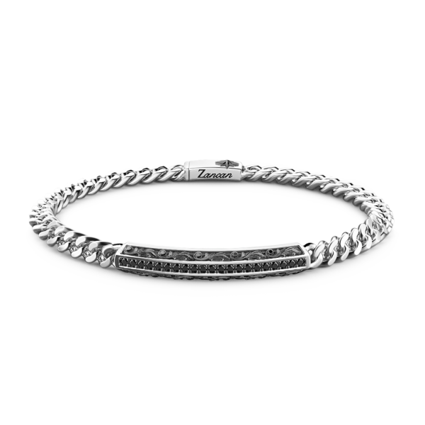 Zancan silver curb chain...