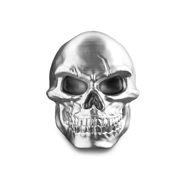 Zancan silver skull ring