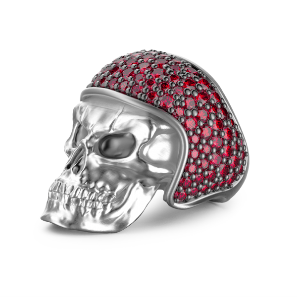 Zancan silver skull ring...