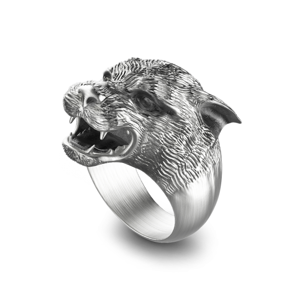 Zancan silver panther ring...