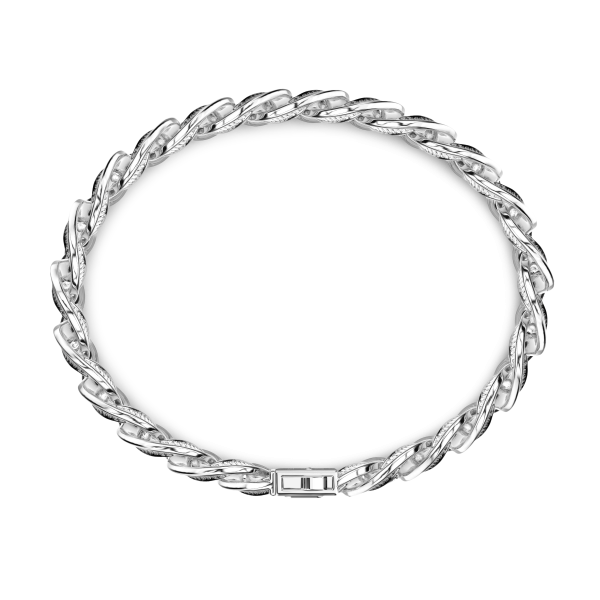 Zancan silver curb chain...