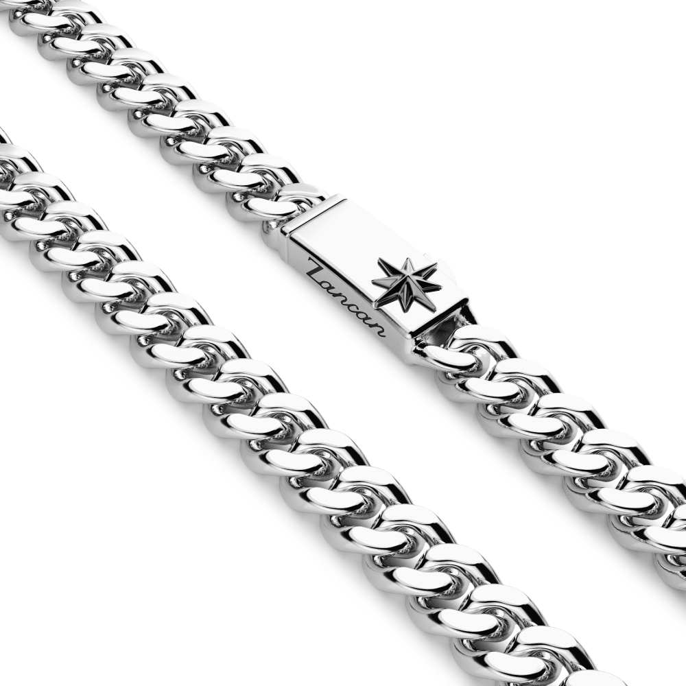 Zancan silver curb chain necklace.