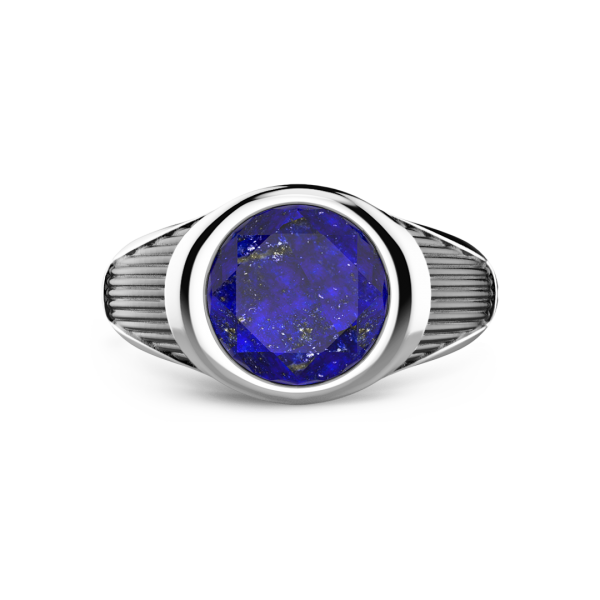 Zancan silver blue stone ring.