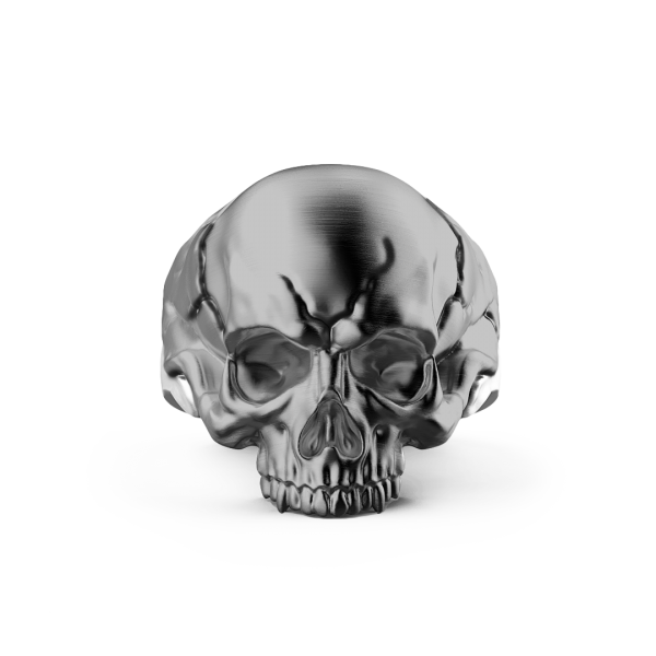 Zancan silver skull ring