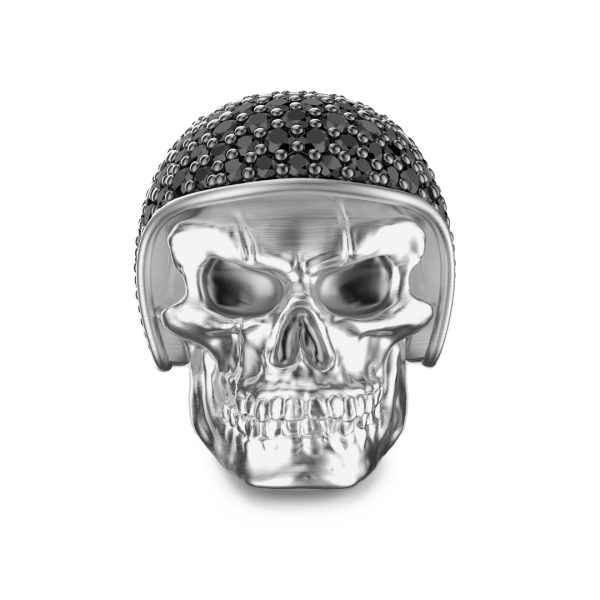 Zancan silver biker skull...