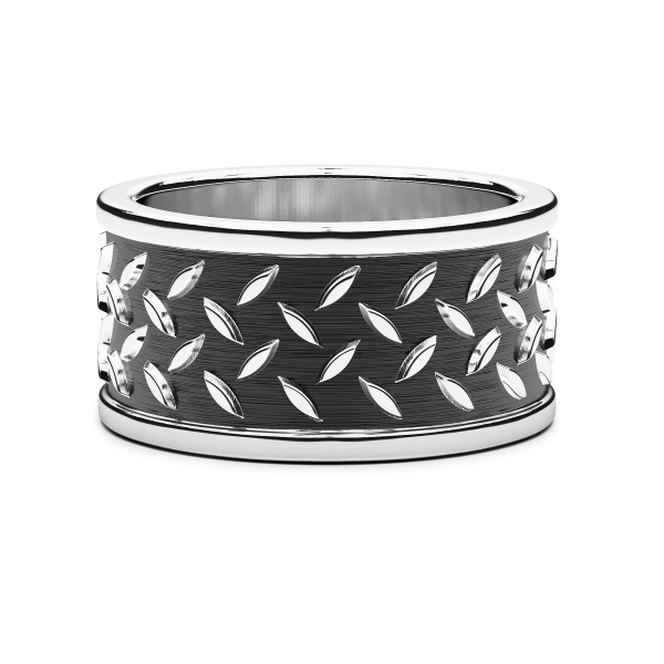 Zancan silver band ring.