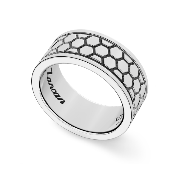 Zancan silver band ring.