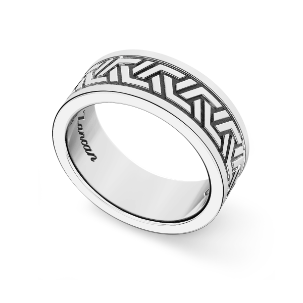 Zancan silver band ring.