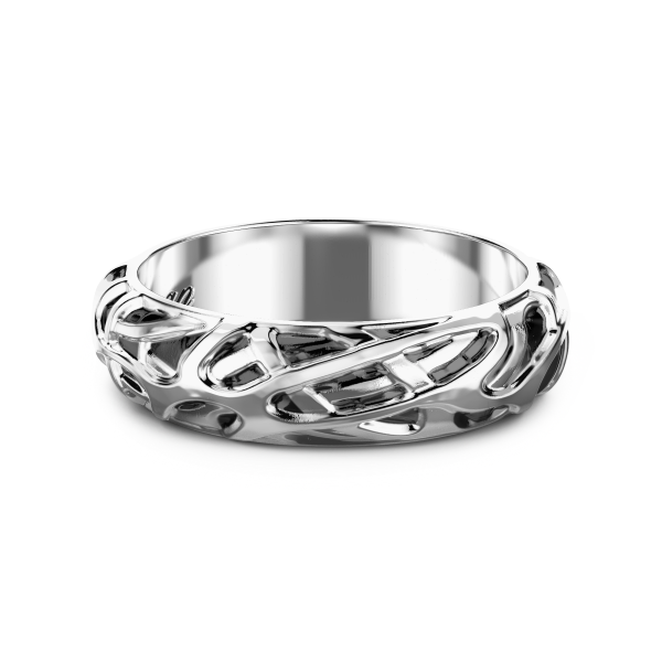 Zancan silver band ring.