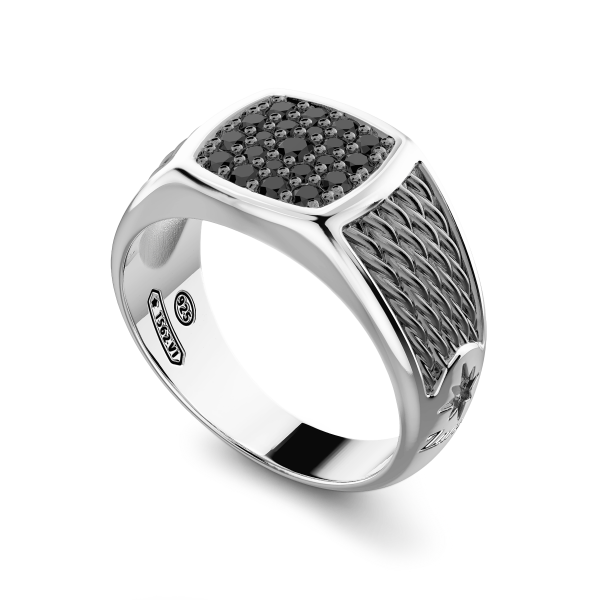 Zancan silver signet ring...