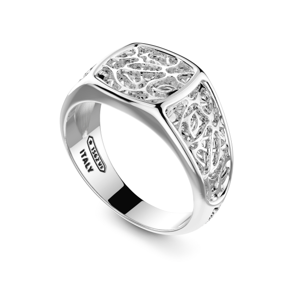 Zancan silver signet ring.