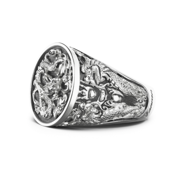 Zancan silver signet ring...