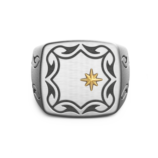 Zancan silver tribal signet...